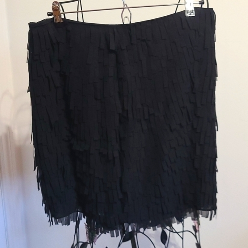 Midi fringe skirt‎